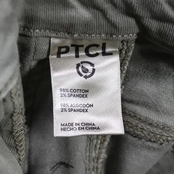 PTCL Cargo Pants Womens 25x32 Sage Wide Leg Utility Pockets Y2K - Picture 8 of 9